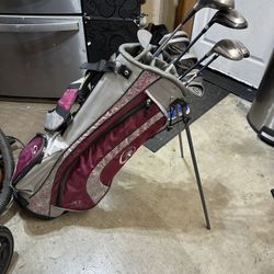 Ladies Left-Handed Golf Clubs Set And Bag