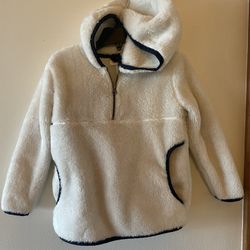 Soft White Fuzzy Pullover Jacket. size 3T
