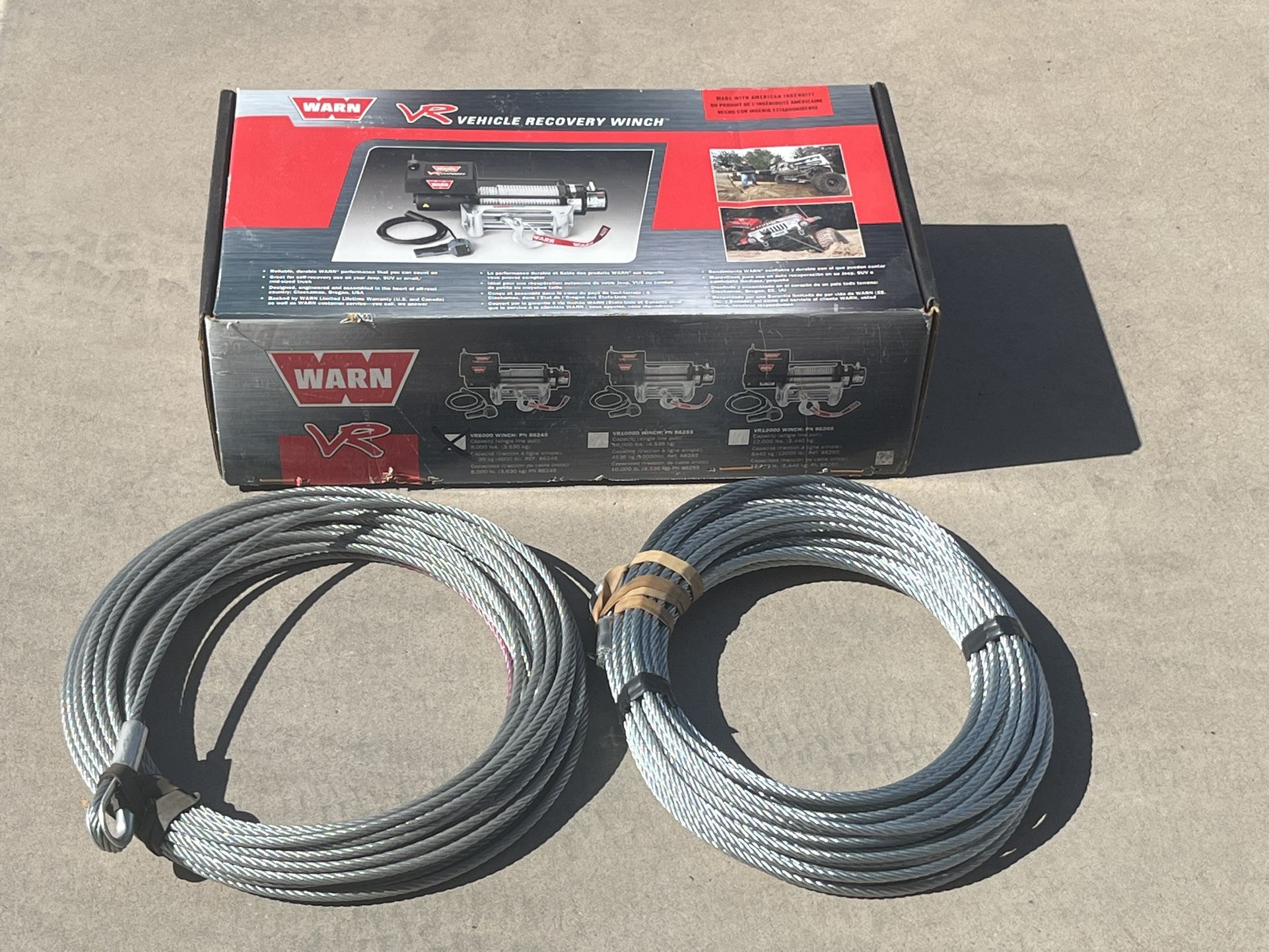 Warn 8000Lbs Winch Cables
