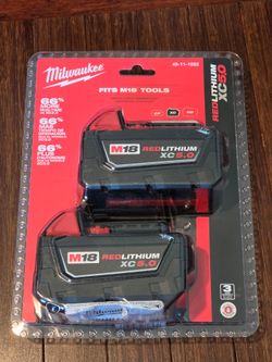 Milwaukee M18 XC 5.0 battery 2 pack