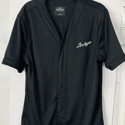 Hollister Black Baseball Jersey Men's Small Los Angeles 99 Logo Rare Size M
