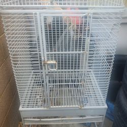 Gray Bird Cage 