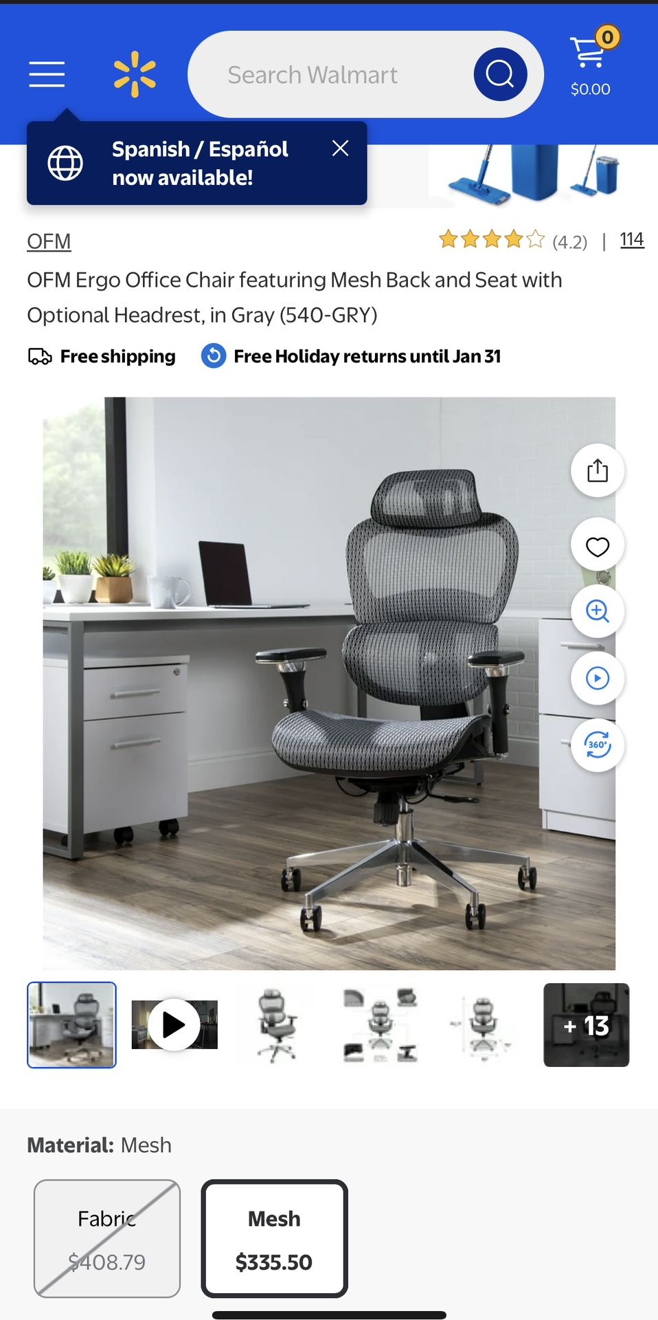 More Than Half Off - Great Office Chair Originally 350! 