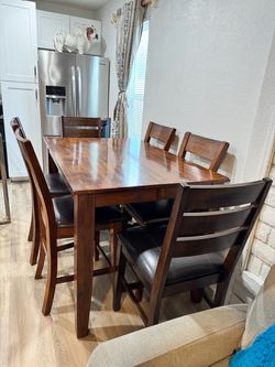 7-Piece Counter Height Wood Dining Set