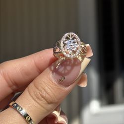 14k Gold 15 Años Ring 