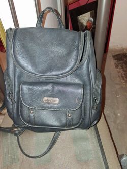 Black Leather Backpack