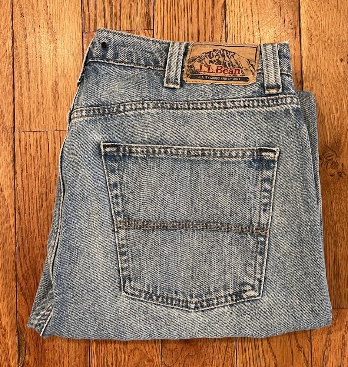 LL Bean Jeans Denim Standard Fit Mens Jeans 34x30 Vintage