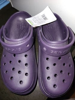Crocs purple platform