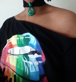 The "Matrix" Deconstructed Sheer-Grid Green Drop 💧 Choker-Boardwalk Collection-charcoal
