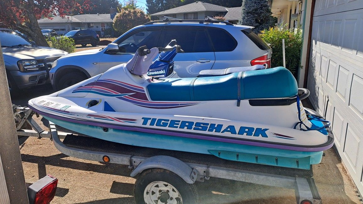 Tigershark & Kawasaki Jetskis With Trailer!!