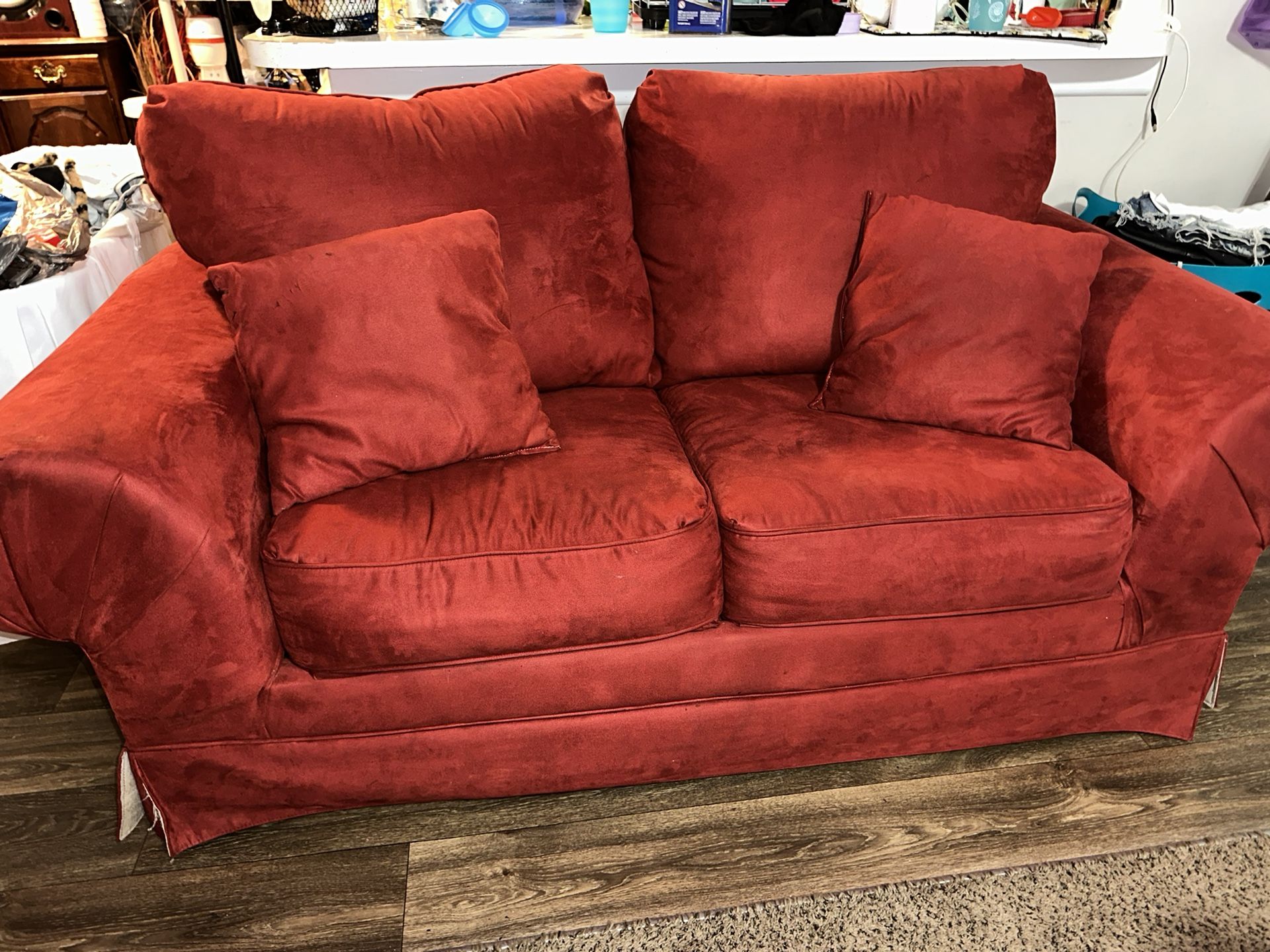 Red Sofa Set Of 3