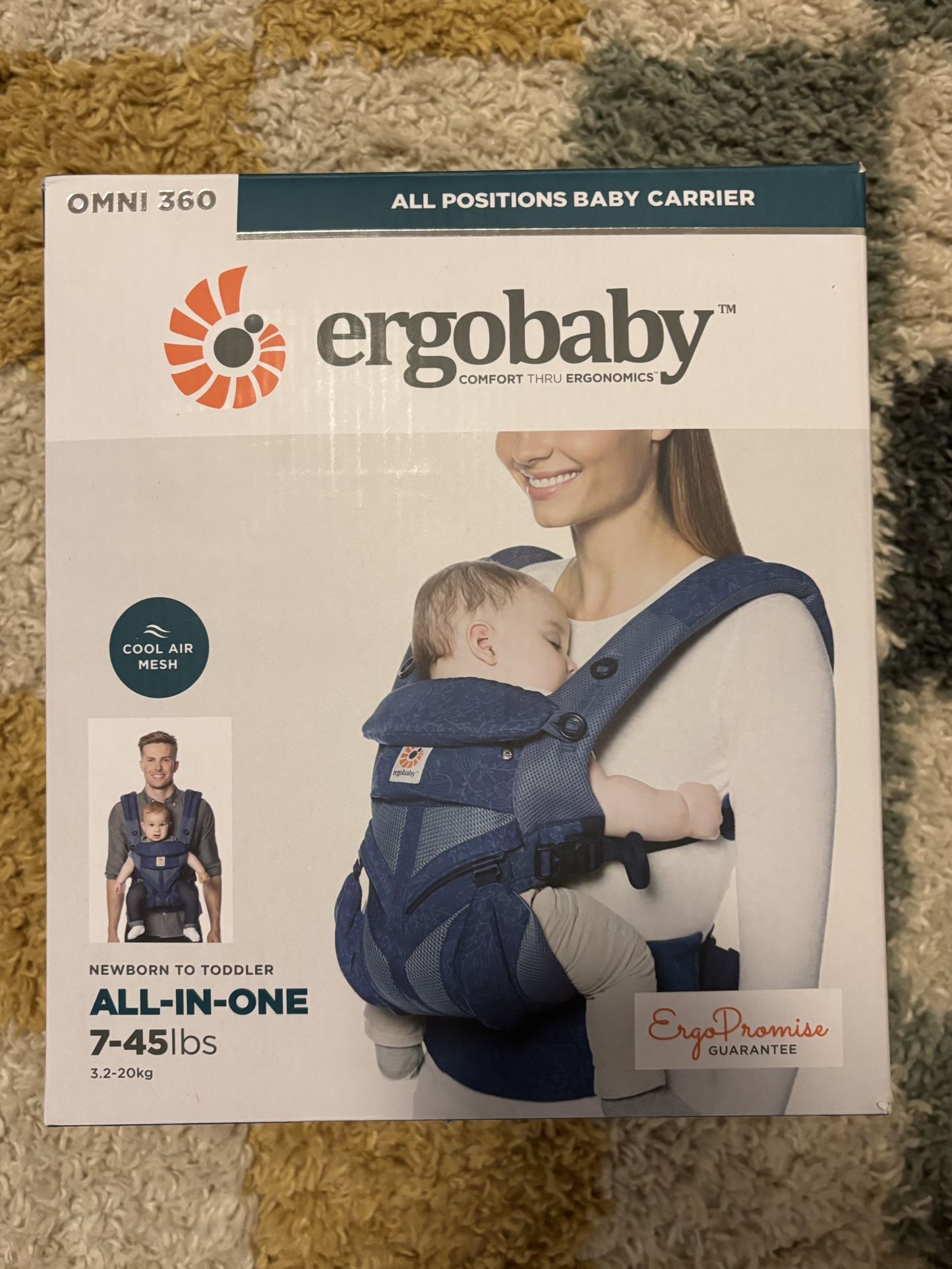 Ergobaby Omni 360 Mesh Baby Carrier - Navy Floral