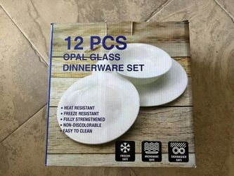 Brand New Opal Glass Dinnerware Set 12PCS