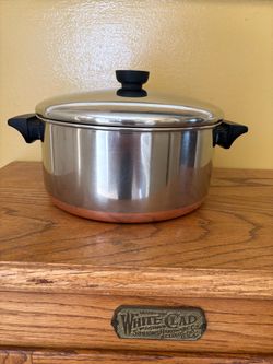 Vintage 4Qt Revere Ware Copper Bottom Dutch Oven with Lid.     B