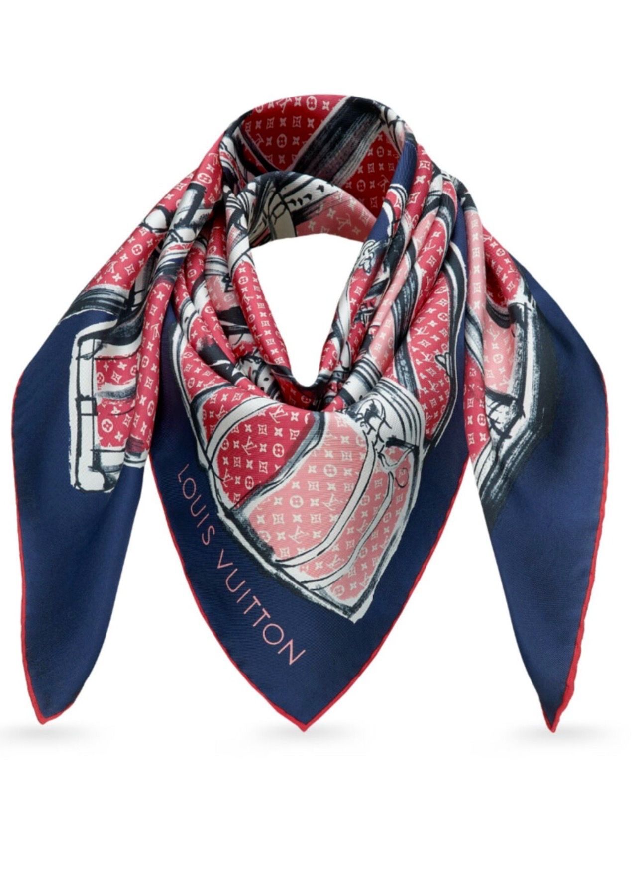 Unisex Louis Vuitton Scarf Logo
