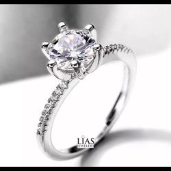 New 18k White Gold Engagement Ring 