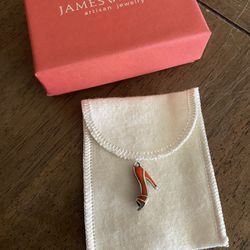 james avery orange enamel heel charm 