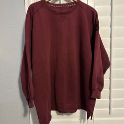 VTG Y2K LATE 90s BURGUNDY RED ADIDAS OVERSIZED CREWNECK SIZE XL/XXL