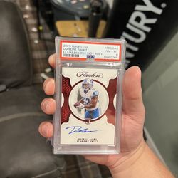 D’andre Swift Flawless Rookie Auto /15 PSA 8