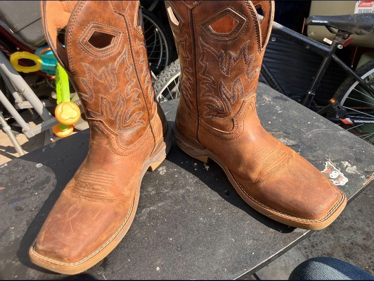 DOUBLE H MEN'S PHANTOM RIDER ROPER PULL ON WORK BOOTS - SQUARE TOE