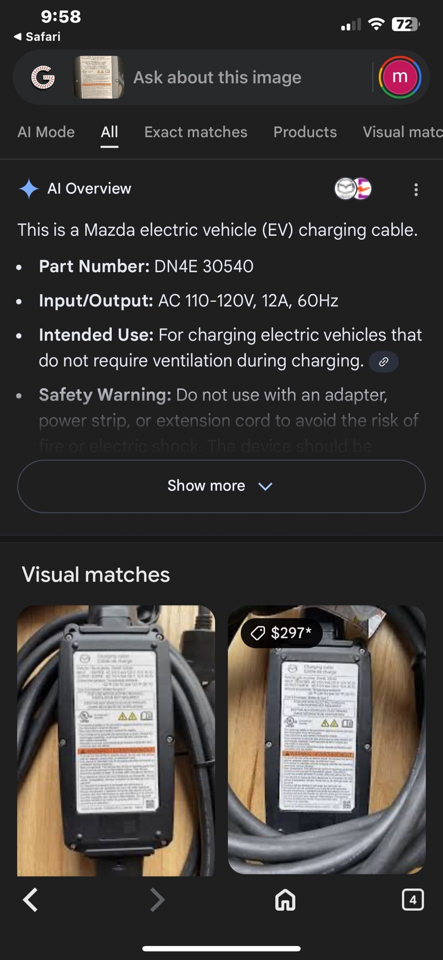 Mazda electric vehicle charger