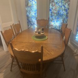 Kitchen Dining Table With Six Chairs 