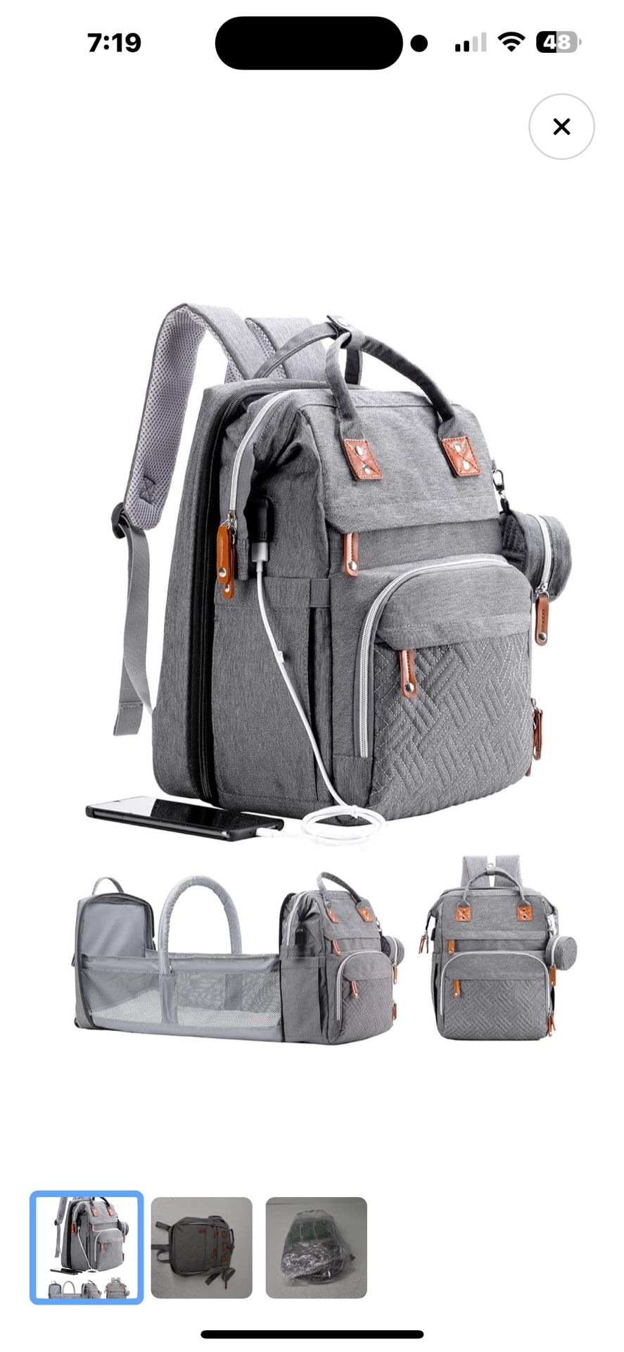 Diaper Bag backpack with charging Station And Very Multifunctional