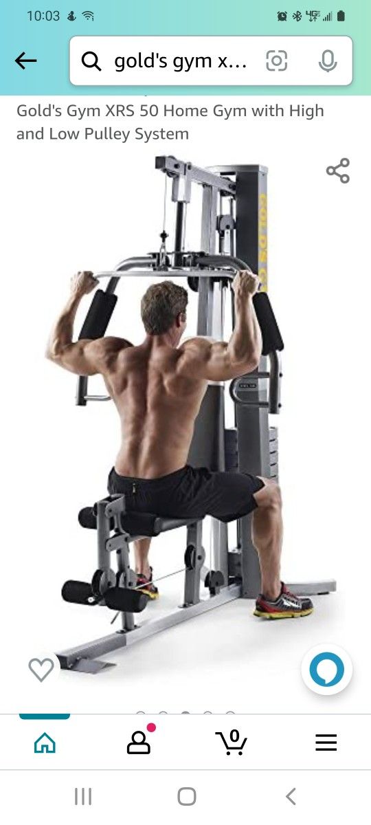 Gold's gym xrs 50 home gym with discount high and low pulley system