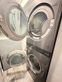 LG. think Q.  Washer tower single unit gas with central control unit