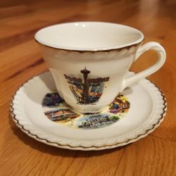 Vintage Commemorative 1962 World's Fair Bone China Cup and Saucer