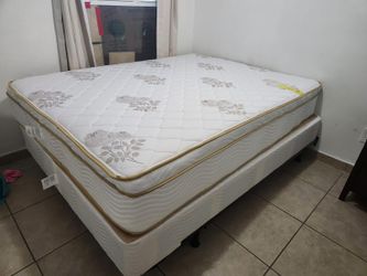 New Queen Mattress And Box Spring 2pc Bed Frame Is Not Included 