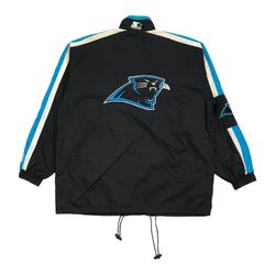 STARTER NORTH CAROLINA PANTHERS WINDBREAKER JACKET MEDIUM M MENS BLACK VINTAGE