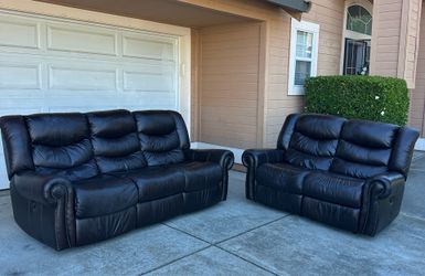Gorgeous Real Leather Costco Couch + Loveseat with Power Recliners | FREE DELIVERY