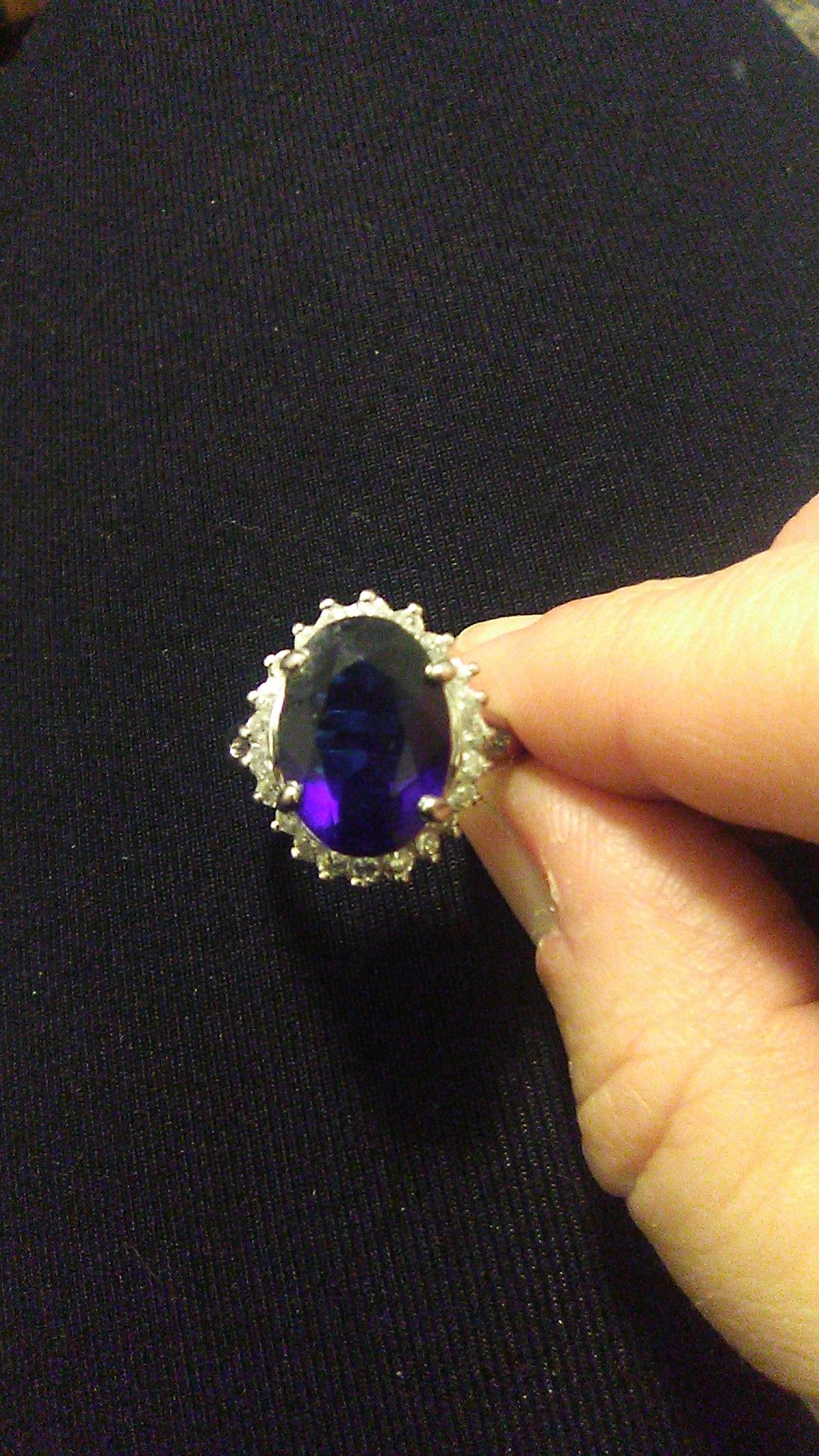 .925 sterling silver ring Blue Sapphire