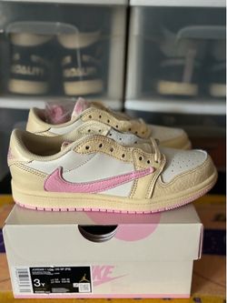AJ 1 Retro Low OG SP “Travis Scott Shy Pink” Pre School 3 Youth $190