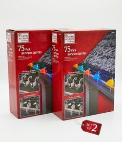Home Accents Holiday 75-Pack Light Clips – Set of 2