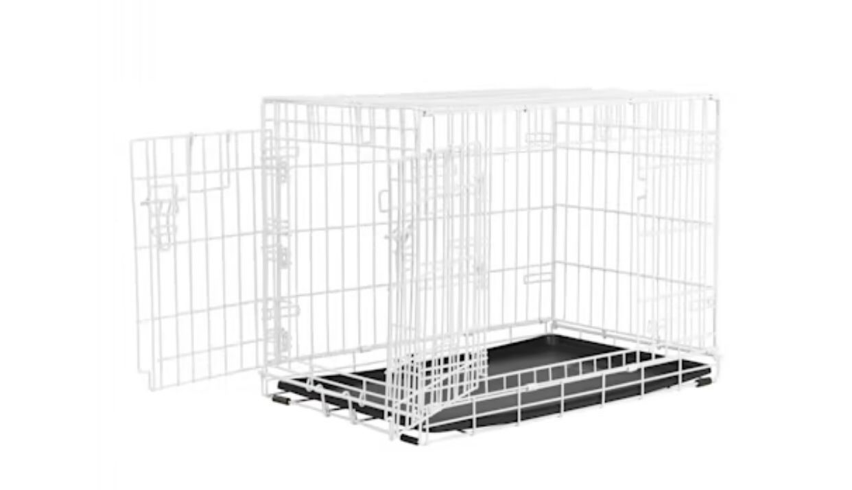 White Dog Crate