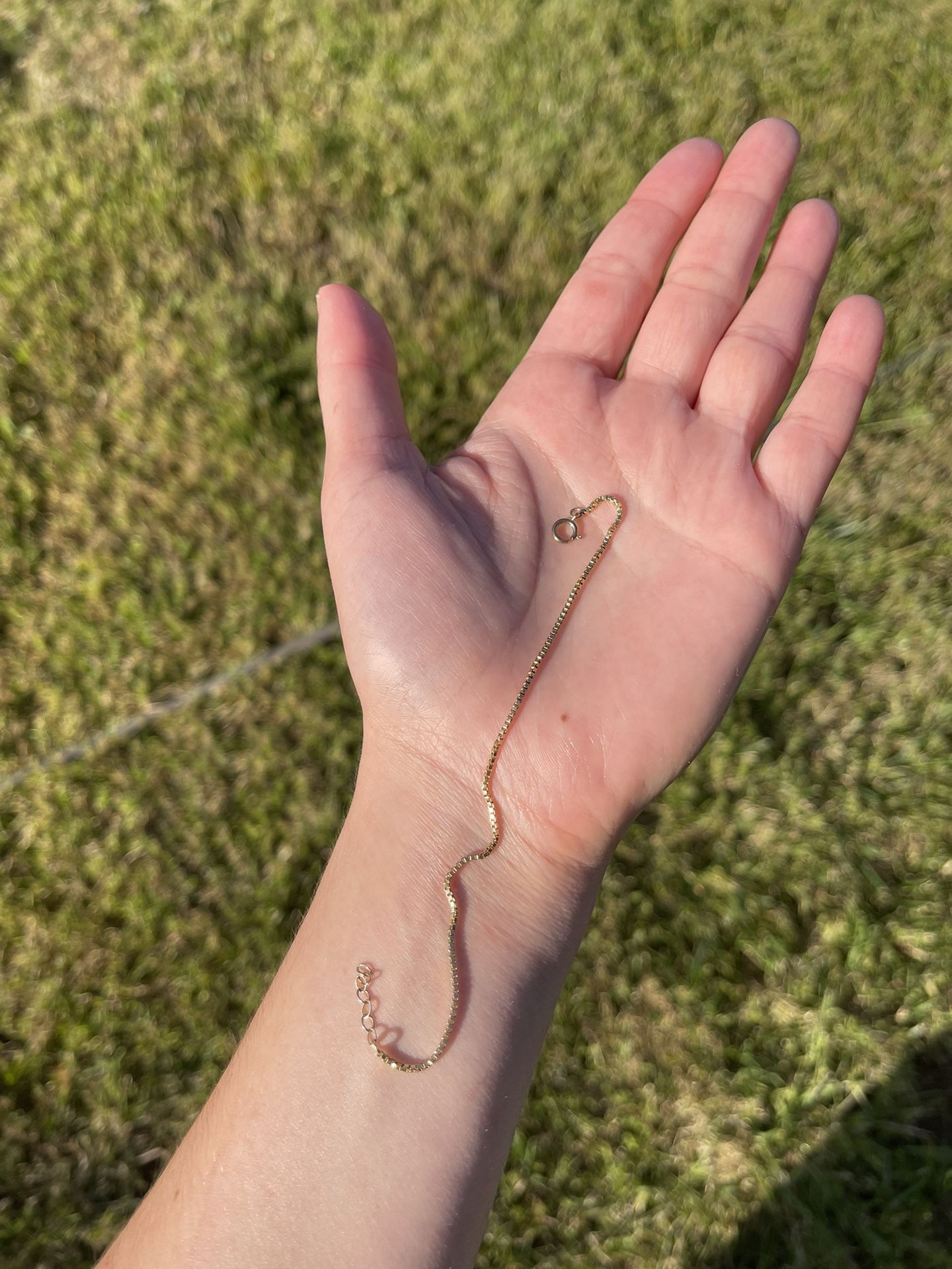 14k Gold Plated Box Chain Bracelet