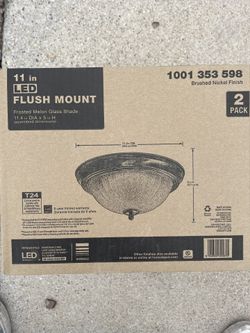 Brush Nickel LED Flush Mount 2 Pack