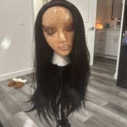 Human Hair Straight Half Wig 