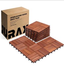 Interlocking Wood Deck Tiles – Red Oak 10-Pack
