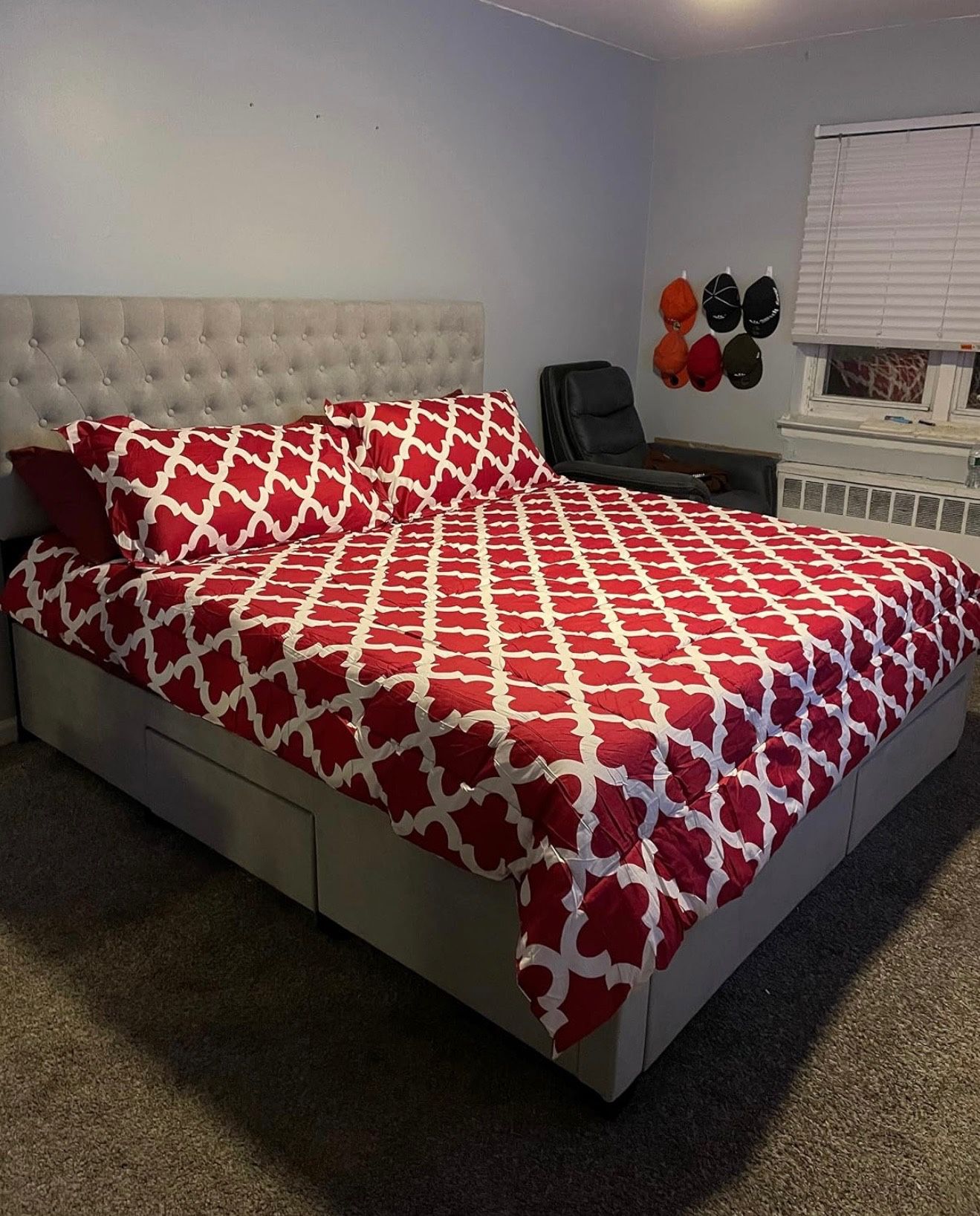 4 Large Drawer Storage BEDS π©Άπ©Άπ©Ά Cama Gris Con Estoraje Abajo