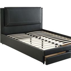 Queen Size Black Plain W Supreme Ortho Matres!!!!