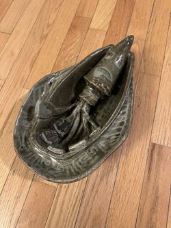 Vintage Japanese Squid Ceramic Bowl 13x8x4 Great Condition