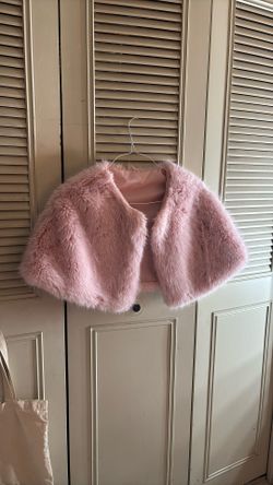 Pink Fuzzy Shawl