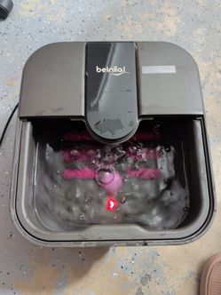 Beinilai - Collapsible Foot Spa Bath with Heat,Bubble,Massage Rollers