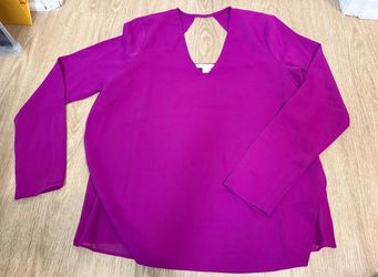 Brand New Cooper & Ella Magenta Long Sleeve Blouse Size XS