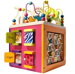 Wooden activity toy set zany zoo target