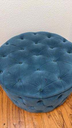 Bouchard Cocktail Ottoman - Dark Teal 