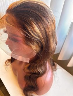 Brown and Blonde Lace Wig 28” Human Hair